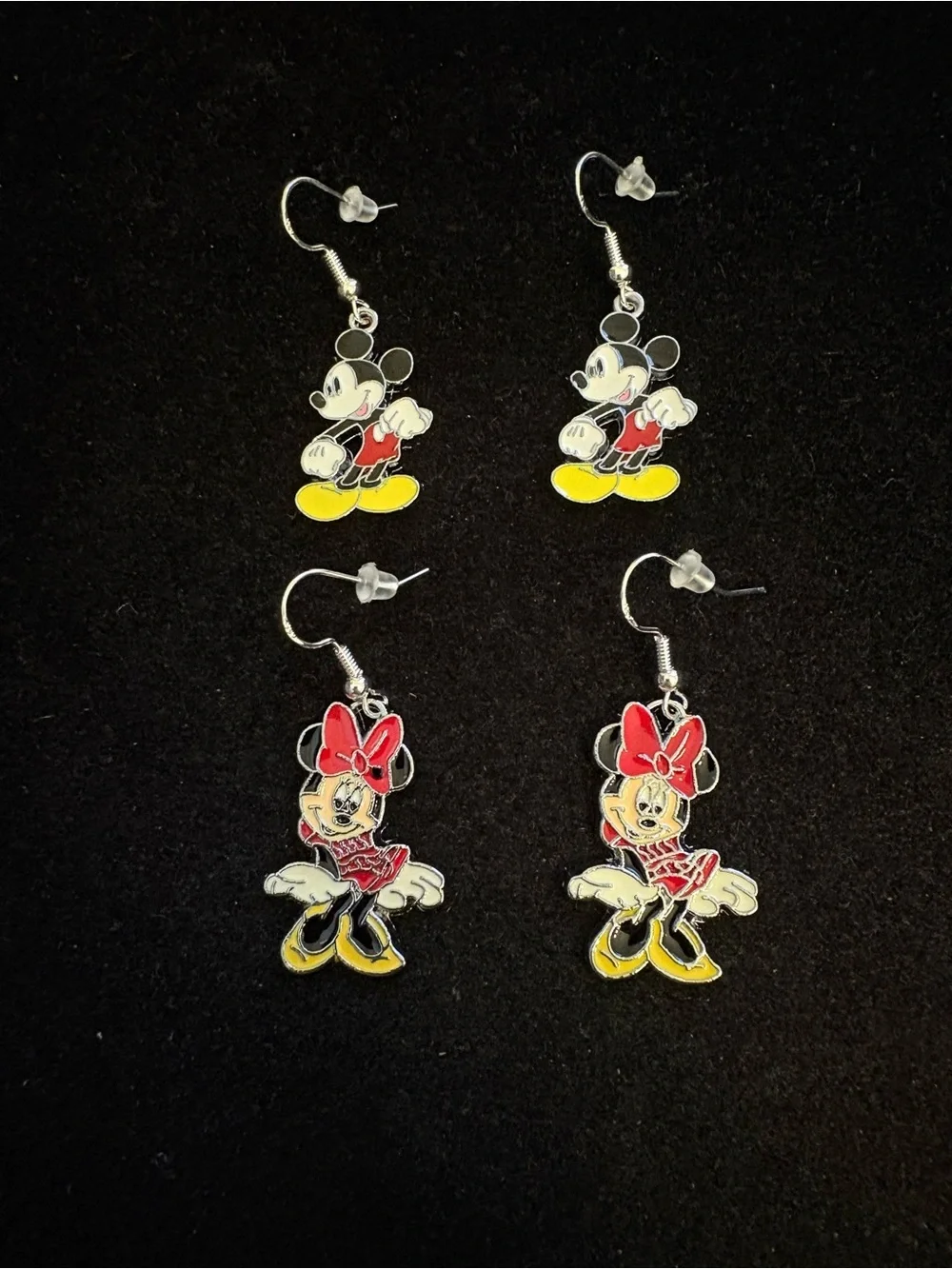 Mickey & Minnie dangle Earrings - 2 pair